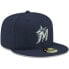 ფოტო #4 პროდუქტის Men's Navy Miami Marlins Logo White 59FIFTY Fitted Hat