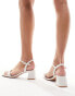 Фото #6 товара Glamorous low block heeled sandals in white