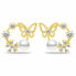 Фото #2 товара Gold-plated earrings Rings with zircons and pearls EA1054Y