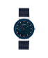 ფოტო #1 პროდუქტის Women's Ceramic Crystal Blue Stainless Steel Mesh Bracelet Watch 35mm