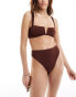 ASOS DESIGN Maya mix & match wire detail bikini top in chocolate brown