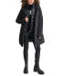 Womens Hooded Bibbed Zip-Front Puffer Coat