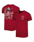 Фото #2 товара Men's Crimson Oklahoma Sooners Vintage-Inspired Through the Years Two-Hit T-shirt