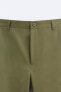 Textured twill cargo bermuda shorts