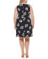 Фото #2 товара Plus Size Printed Sleeveless Jersey Dress