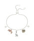 Unwritten Water Imitation White Pearl and Multi Charm Bracelet