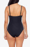 Bleu Rod Beattie Kore Womes Shirred Front One-Piece Black Size 6