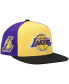 Фото #2 товара Men's Gold Los Angeles Lakers On The Block Snapback Hat