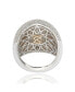 Suzy Levian Sterling Silver Cubic Zirconia Large Pave Dome Ring