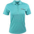 Фото #1 товара SHOEBACCA Solid Heather Short Sleeve Polo Shirt Womens Blue Casual P2013-WAV-SB