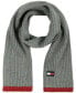 Фото #1 товара Men's Rubber Flag Patch Tipped Rib Scarf