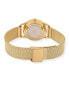 Фото #2 товара Women's 30mm Wafer Slim Gold Plated Case Watch with Mesh Band