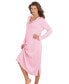 Фото #1 товара Plus Size Thermal Henley Nightgown