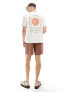 ASOS DESIGN relaxed t-shirt in linen texture with sunshine back print