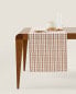 Checked cotton table runner