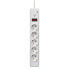 Фото #3 товара Удлинитель V7 Schuko Outlet Home/Office Surge Protector - 1.8m Cord - 1050 Joules - Black - 1050 J - 6 AC outlet(s) - Type F - 230 V - 50 Hz - 10 A