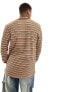 Фото #7 товара Cotton:On relaxed long sleeve t-shirt in brown stripe