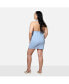 ფოტო #4 პროდუქტის Plus Size Azalea Cowl Neck Open Back Mini Bodycon Dress