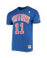 Фото #3 товара Men's Isiah Thomas Blue Detroit Pistons Hardwood Classics Stitch Name and Number T-shirt