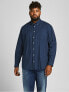 Фото #2 товара Рубашка мужская Jack & Jones Plus JJEOXFORD Slim Fit 12190444 цвет Navy Blazer