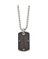 Фото #2 товара Chisel black and Red Carbon Fiber Inlay Dog Tag Ball Chain Necklace