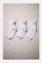 Фото #6 товара Pack of three pairs of sports socks with slogan