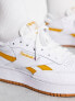 Reebok club C double trainers in white and orange