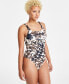 Фото #4 товара Women's Printed Twisted-Strap Bodysuit, Created for Macy's