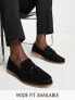 Фото #1 товара ASOS DESIGN tassel loafers in black suede leather with natural sole