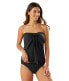 Фото #3 товара Tommy Bahama 273373 Pearl Sarong Bandini Swim Top in Black Size Medium