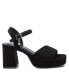 ფოტო #1 პროდუქტის Women's Heeled Suede Sandals With Platform By Black