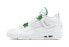 Jordan Air Jordan 4 retro "green metallic" 中帮 复古篮球鞋 男女同款 白绿