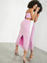 ASOS EDITION sequin pencil midi skirt in pink