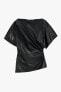 Draped leather top - limited edition