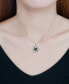 ფოტო #2 პროდუქტის Crystal Sand Dollar Pendant Sterling Silver Necklace