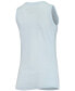 ფოტო #3 პროდუქტის Women's Heathered Carolina Blue North Carolina Tar Heels Relaxed Henley V-Neck Tri-Blend Tank Top