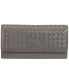 ფოტო #2 პროდუქტის Women's Basket Weave Collection RFID Secure Quadruple Fold Wallet