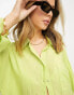 Фото #3 товара Lindex Alexa linen beach shirt in green