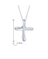 ფოტო #4 პროდუქტის Bridal Simple Religious Simulated White Pearl Infinity Cross Necklace Pendant For Women Wedding Teen .925 Sterling Silver