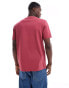 ASOS DESIGN essential crew neck t-shirt with roll sleeve in red