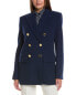 Фото #3 товара Michael Kors Collection Wool Blazer Women's Navy 0