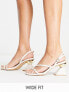 Фото #1 товара RAID Wide Fit Dylan heel detail strappy sandals in cream