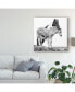 PH Burchett Black and White Horses I Canvas Art - 20" x 25"