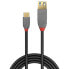 Lindy 0.15m USB 3.1 C to A Adapter Cable - Anthra Line - 0.15 m - USB C - USB A - USB 3.2 Gen 2 (3.1 Gen 2) - 10000 Mbit/s - Black