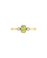 Emerald Peridot Gemstone Round Natural Diamond 14K Yellow Gold Birthstone Ring