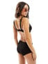 & Other Stories mix & match crinkle wired bikini top in black