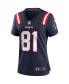 Фото #3 товара Women's Randy Moss Navy New England Patriots Game Retired Player Jersey