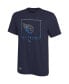 Фото #1 товара Men's Navy Tennessee Titans Combine Authentic Clutch T-shirt