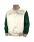 Men's Cream Boston Celtics 2023/24 City Edition Courtside Premier Full-Snap Bomber Jacket