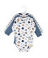 ფოტო #2 პროდუქტის Infant Boy Cotton Long-Sleeve Bodysuits 3pk, Basic Sports